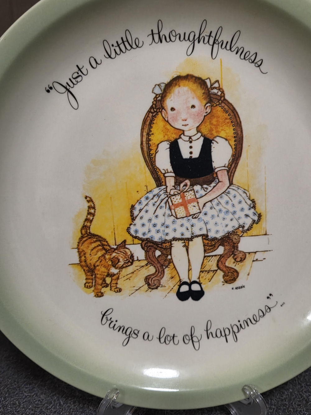 Holly Hobbie Collector Plates – "Happiness" Theme Set Of 2 - Picture 7 of 9